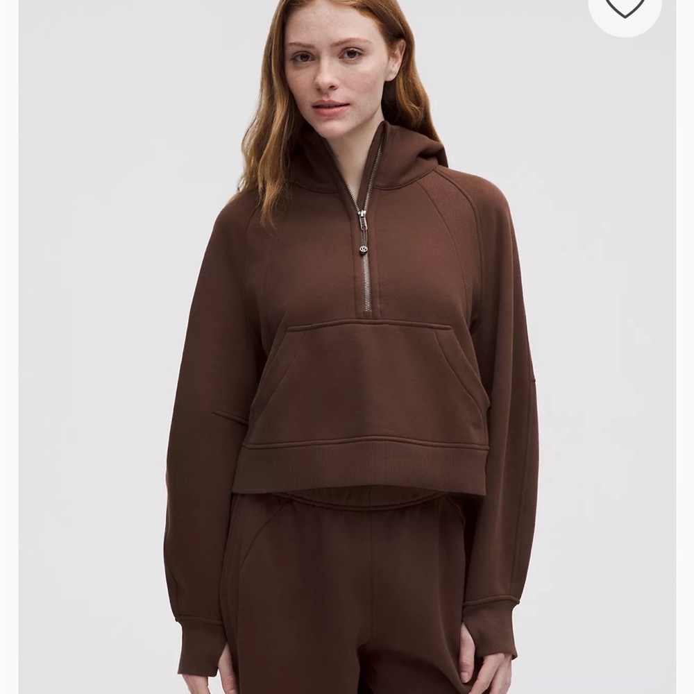 lululemon athletica Brown Oversized Crop Hoodie